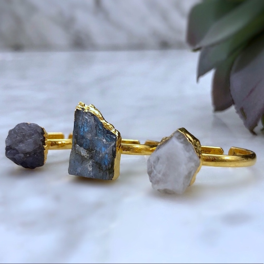 🌸HP!!🌸 LAST Raw Gemstone Rings! - Picture 4 of 8